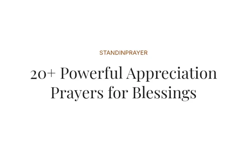 20+ Powerful Appreciation Prayers for Blessings