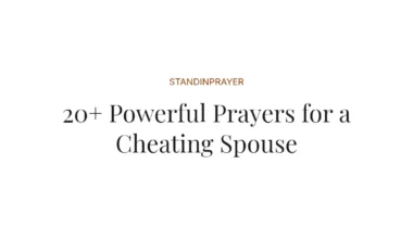 20+ Powerful Prayers for a Cheating Spouse