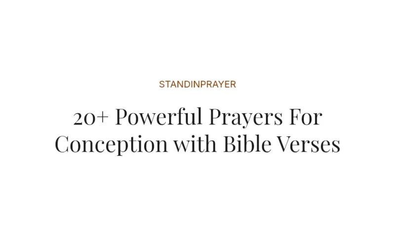 20+ Powerful Prayers For Conception with Bible Verses