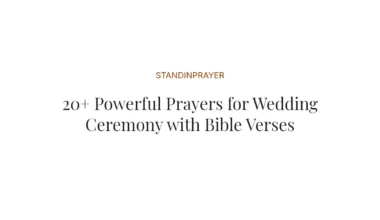 20+ Powerful Prayers for Wedding Ceremony with Bible Verses