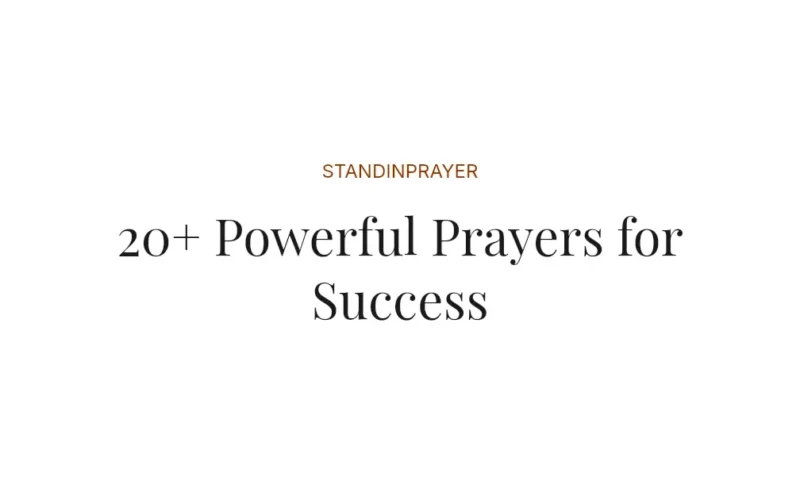 20+ Powerful Prayers for Success