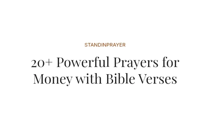 20+ Powerful Prayers for Money with Bible Verses