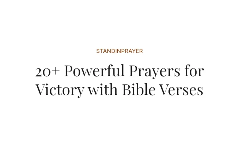 20+ Powerful Prayers for Victory with Bible Verses