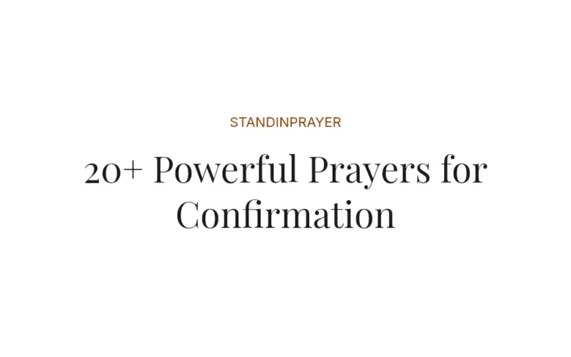 20+ Powerful Prayers for Confirmation