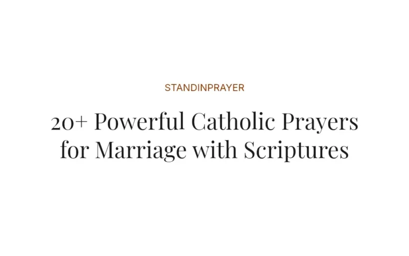 20+ Powerful Catholic Prayers for Marriage with Scriptures