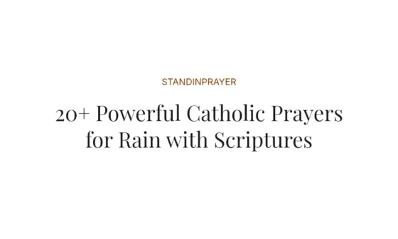 20+ Powerful Catholic Prayers for Rain with Scriptures