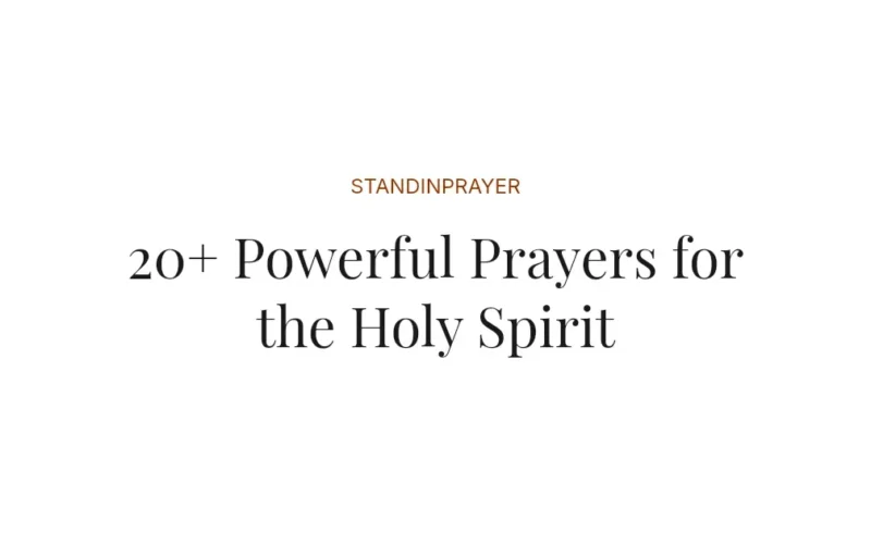 20+ Powerful Prayers for the Holy Spirit