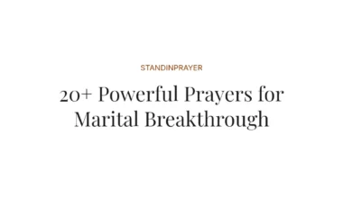 20+ Powerful Prayers for Marital Breakthrough