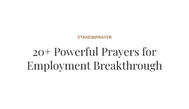 20+ Powerful Prayers for Employment Breakthrough