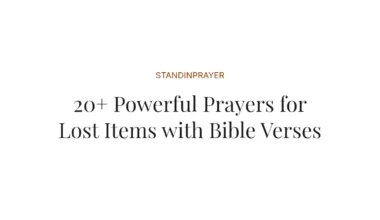20+ Powerful Prayers for Lost Items with Bible Verses