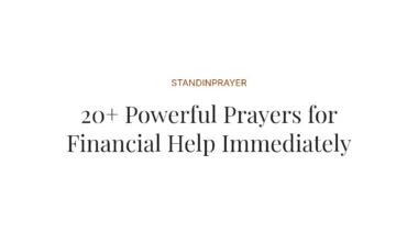 20+ Powerful Prayers for Financial Help Immediately