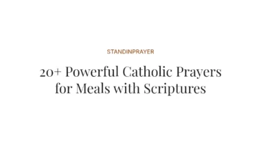 20+ Powerful Catholic Prayers for Meals with Scriptures