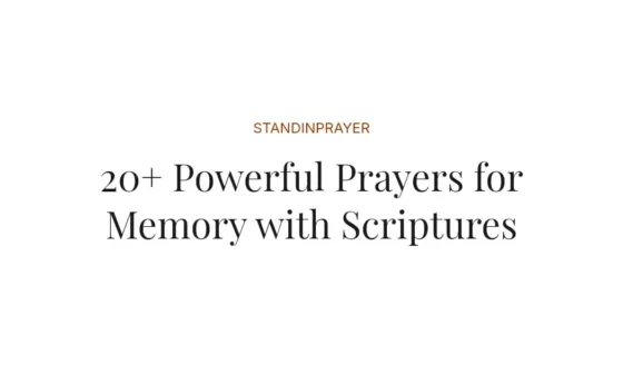 20+ Powerful Prayers for Memory with Scriptures