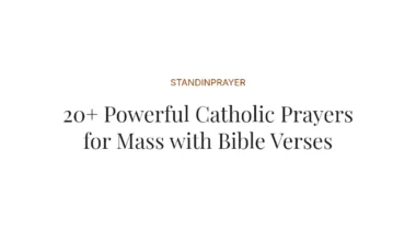 20+ Powerful Catholic Prayers for Mass with Bible Verses