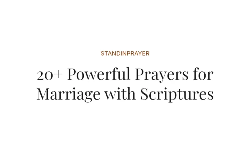 20+ Powerful Prayers for Marriage with Scriptures