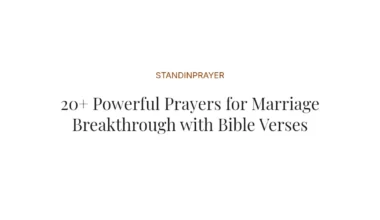 20+ Powerful Prayers for Marriage Breakthrough with Bible Verses