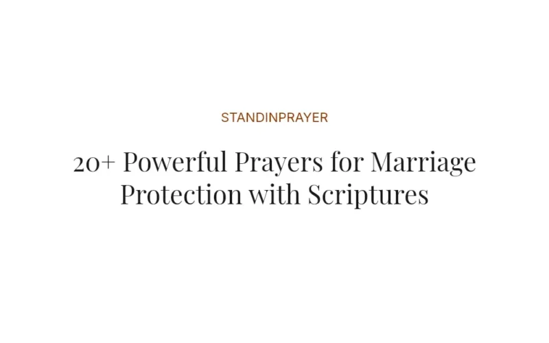 20+ Powerful Prayers for Marriage Protection with Scriptures