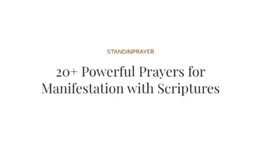 20+ Powerful Prayers for Manifestation with Scriptures