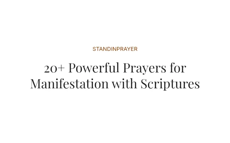 20+ Powerful Prayers for Manifestation with Scriptures