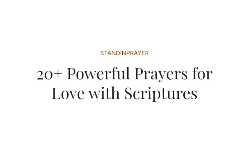20+ Powerful Prayers for Love with Scriptures