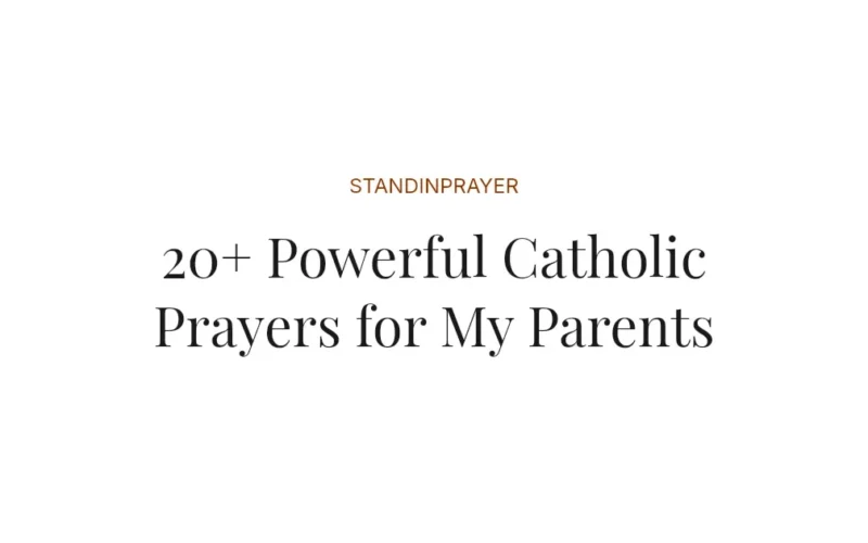 20+ Powerful Catholic Prayers for My Parents