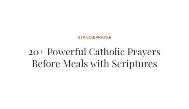20+ Powerful Catholic Prayers Before Meals with Scriptures