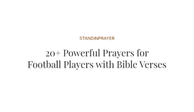 20+ Powerful Prayers for Football Players with Bible Verses