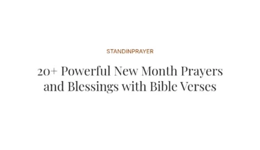 20+ Powerful New Month Prayers and Blessings with Bible Verses