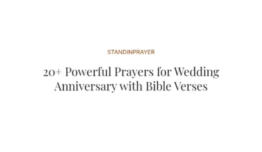 20+ Powerful Prayers for Wedding Anniversary with Bible Verses