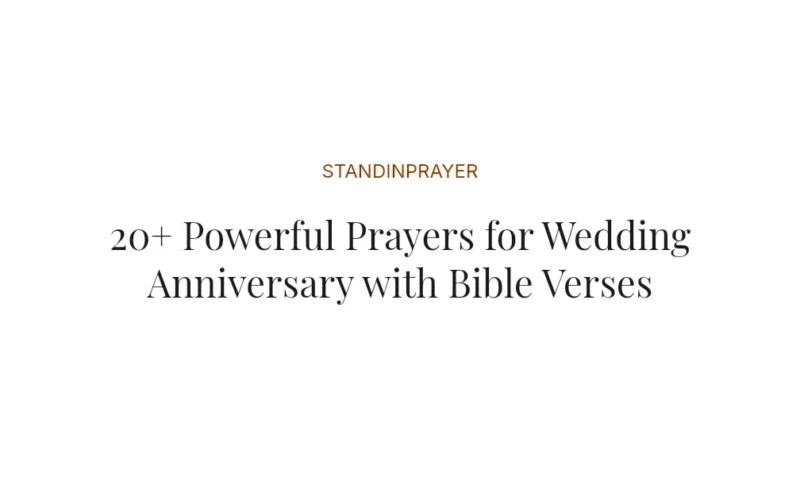 20+ Powerful Prayers for Wedding Anniversary with Bible Verses