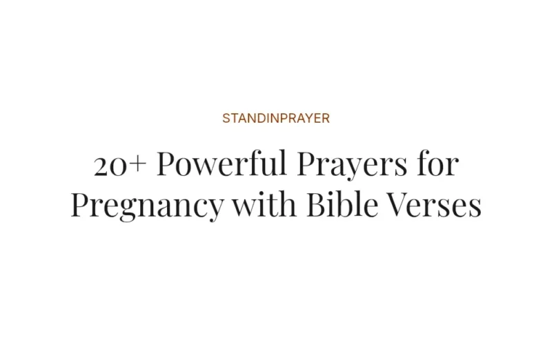 20+ Powerful Prayers for Pregnancy with Bible Verses