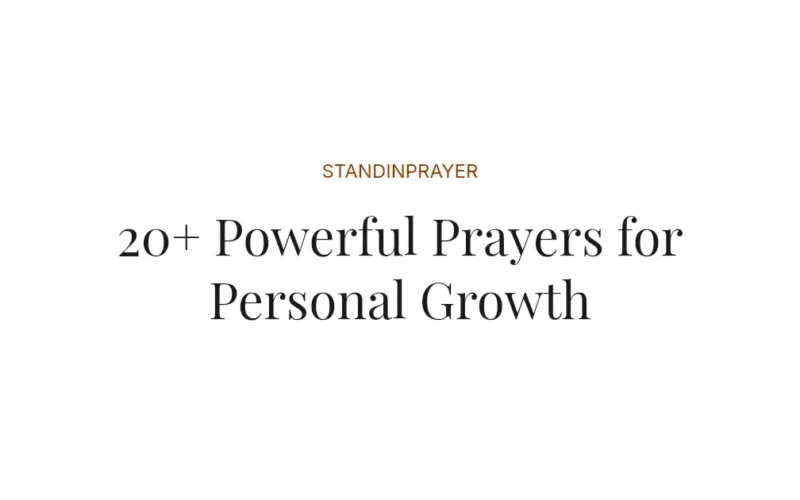 20+ Powerful Prayers for Personal Growth