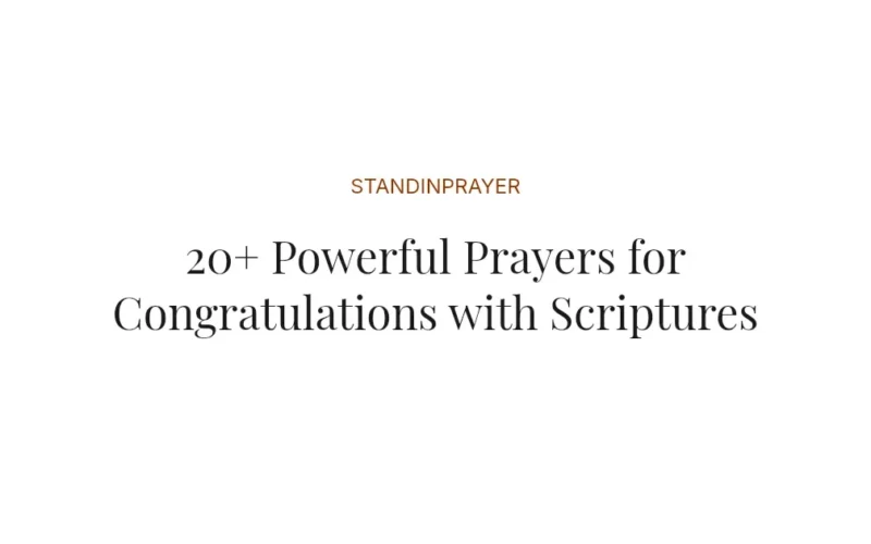 20+ Powerful Prayers for Congratulations with Scriptures