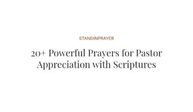 20+ Powerful Prayers for Pastor Appreciation with Scriptures