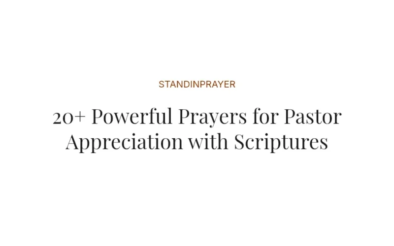 20+ Powerful Prayers for Pastor Appreciation with Scriptures