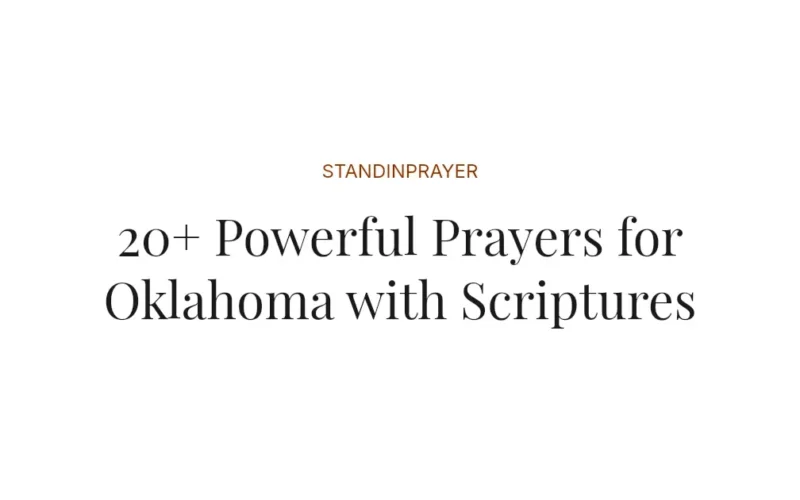 20+ Powerful Prayers for Oklahoma with Scriptures