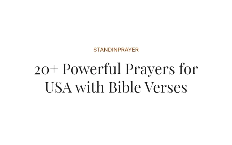 20+ Powerful Prayers for USA with Bible Verses