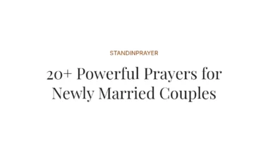 20+ Powerful Prayers for Newly Married Couples