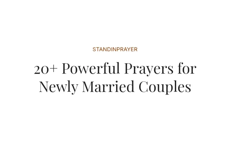 20+ Powerful Prayers for Newly Married Couples