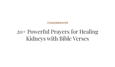 20+ Powerful Prayers for Healing Kidneys with Bible Verses
