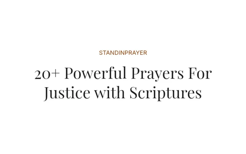20+ Powerful Prayers For Justice with Scriptures