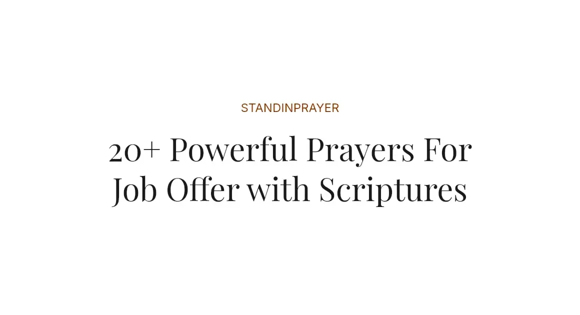 20+ Powerful Prayers For Job Offer with Scriptures
