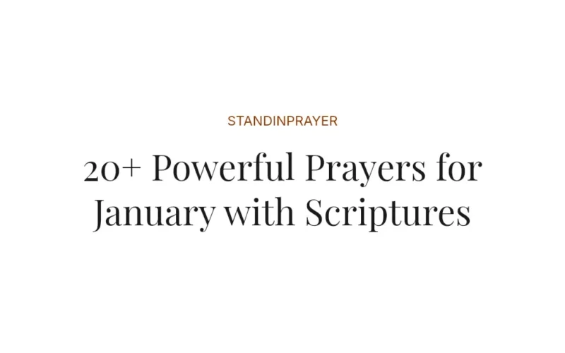 20+ Powerful Prayers for January with Scriptures