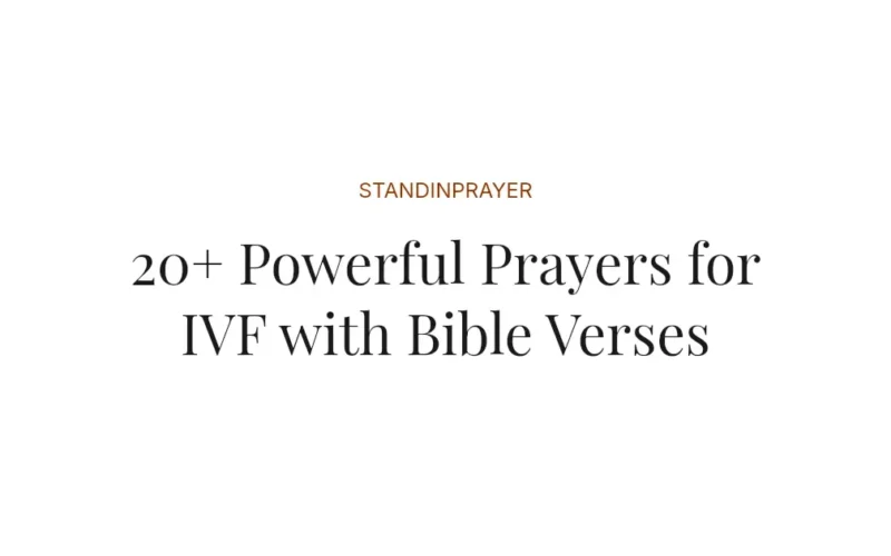 20+ Powerful Prayers for IVF with Bible Verses