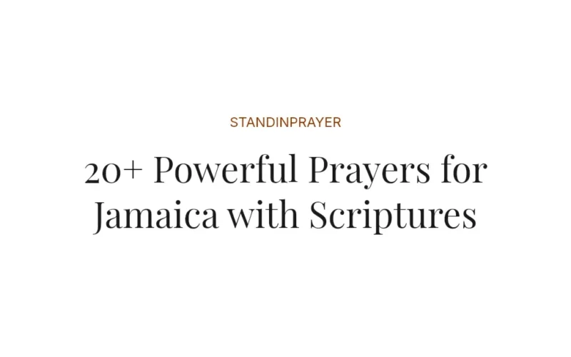 20+ Powerful Prayers for Jamaica with Scriptures
