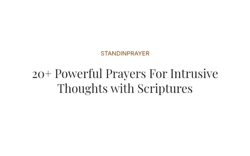 20+ Powerful Prayers For Intrusive Thoughts with Scriptures