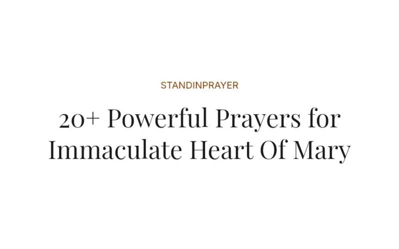20+ Powerful Prayers for Immaculate Heart Of Mary