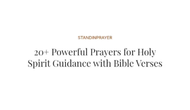 20+ Powerful Prayers for Holy Spirit Guidance with Bible Verses