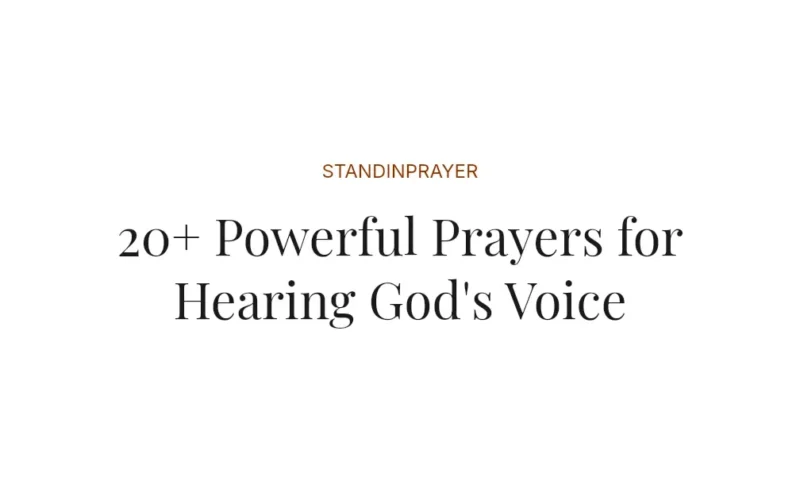 20+ Powerful Prayers for Hearing God's Voice