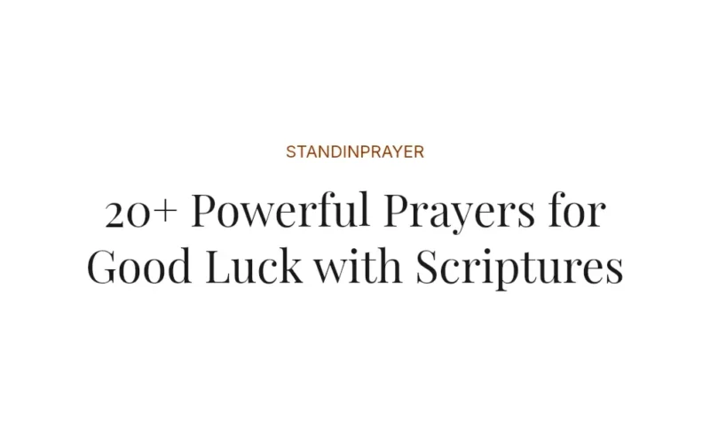 20+ Powerful Prayers for Good Luck with Scriptures